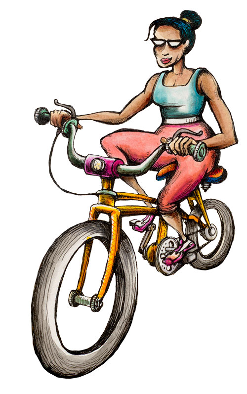 woman on bike